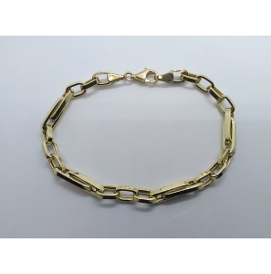 Goud armband fant. anker schakels 5 mm 19 cm - 3223971