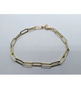 Goud armband paperclip schakels 4.5x12.5 mm 19 cm - 3223972