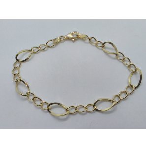 Goud armband figaro schakels 4.5 en 7  mm 19 cm - 3223974