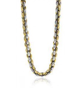 Zinzi zlv. collier bicolour fantasie 7 mm 45 cm - 3