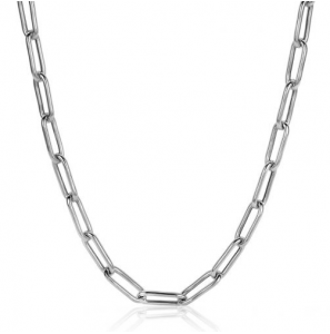 Zinzi zlv. collier paperclip schakels 5.8 mm 45 cm - 5