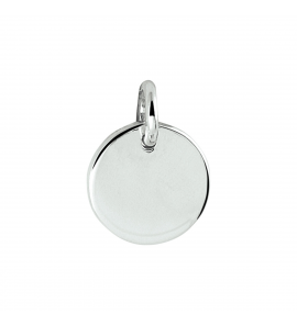 Zilver RH graveerplaat rond 8 mm - 16