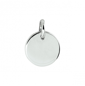 Zilver RH graveerplaat rond 8 mm - 16