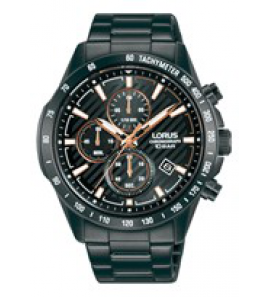 Lorus heren chronograaf HC bracelet zwart 100m wr - 29