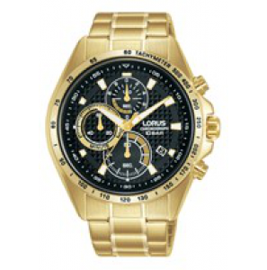 Lorus heren chronograaf double bracelet zwart 100m wr - 30