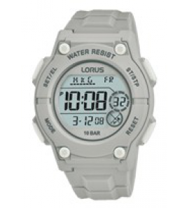 Lorus heren digitaal siliconenband grijs 100m wr - 34