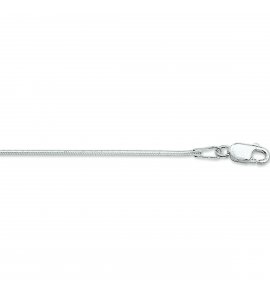 Zilver slang collier  8 zijdig 1.0 mm 50 cm - 83