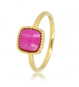 My Bendel Vita DB ring met vk Rose stripe Agaat mt. 16 - 127