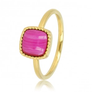 My Bendel Vita DB ring met vk Rose stripe Agaat mt. 16 - 127