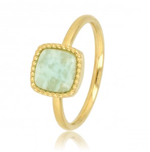 My Bendel Vita ring met Amazoniet mt. 18 - 134