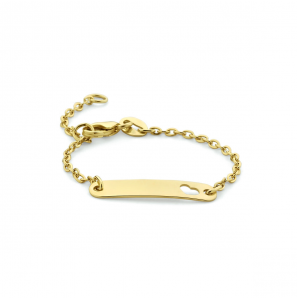 9k graveerarmband hartje plaat 4,0 mm - 143