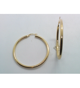 Goud oorringen ronde buis 2.8x45 mm - 151