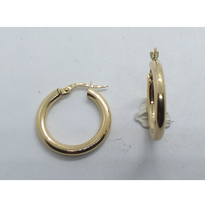 Goud oorringen ronde buis 2.7x22 mm - 155