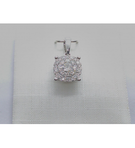 Goud wit hanger rozet met 0.42 crt WE-P2 - 161