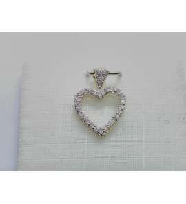 Goud hanger hart met 0.15 crt WE-P2 - 166
