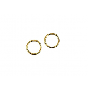 Zilver all day klap-creolen 10 mm glad 22k verguld - 188