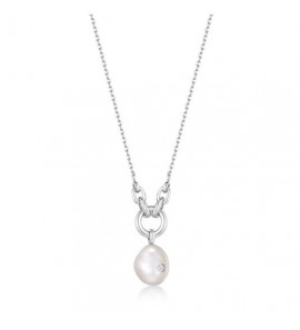 Ania Haie Pearl Sparkle Pendent Necklace L  zilver - 192