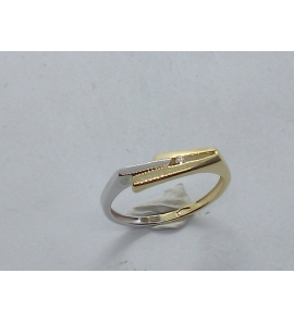 Goud bicolour  dames ring met 0.013 crt WE-SI - 202