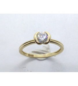 Goud dames ring met zirkonia - 204