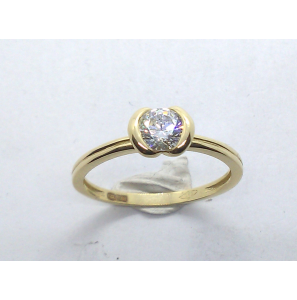 Goud dames ring met zirkonia - 204