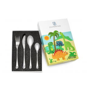 Kindercouvert Dino's, 4-delig, RVS 18/10 - 247
