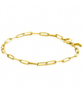 ZINZI Gold armband paperclip schakels 3 mm - 315
