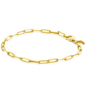 ZINZI Gold armband paperclip schakels 3 mm - 315