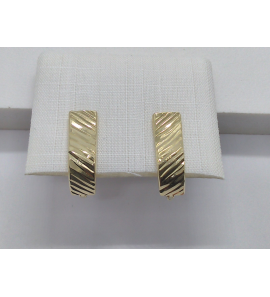Goud klap oorring diam.facet - 321