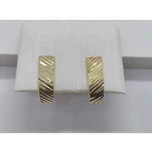 Goud klap oorring diam.facet - 321