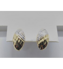 Goud klap oorring diam.facet - 323