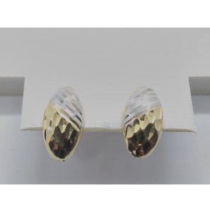 Goud klap oorring diam.facet - 323