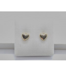 Goud oorknop hart 6.8 mm - 326