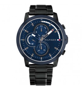 Tommy Hilfiger heren Jemeson zwart-staal 46 mm - 402