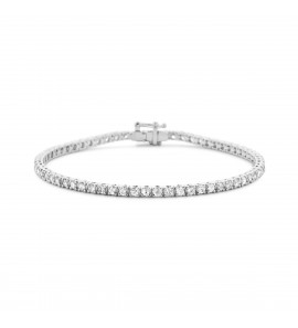 Zilver RH Tennis armband 4 mm zirkonia 17 cm - 448
