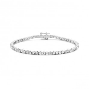 Zilver RH Tennis armband 4 mm zirkonia 17 cm - 448