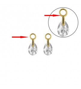 MY iMenso Gold paar oorhangoog voor Pera en Tonda small 8&9 mm (exl steen) - 451