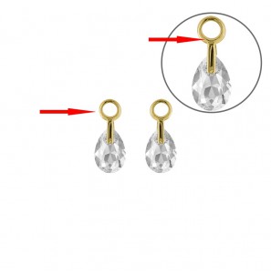MY iMenso Gold paar oorhangoog voor Pera en Tonda small 8&9 mm (exl steen) - 451