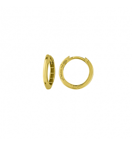 MY iMenso GOLD Creoli earrings "Pestato" (14k gold) 1.8x14mm - 457