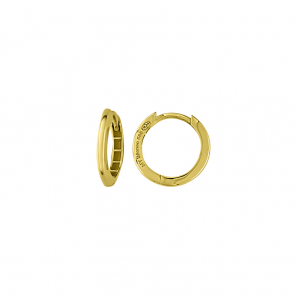 MY iMenso GOLD Creoli earrings "Pestato" (14k gold) 1.8x14mm - 457