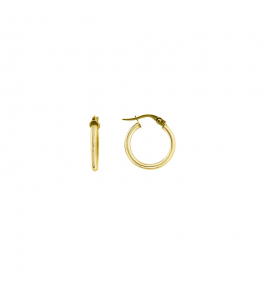 MY iMenso GOLD Creoli earrings "Hoop" (14k gold) 2x14mm - 458