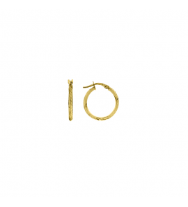 MY iMenso GOLD Creoli earrings "Hoop Tri" (14k gold) 2.3x14mm - 460