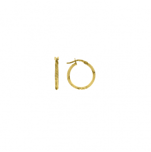 MY iMenso GOLD Creoli earrings "Hoop Tri" (14k gold) 2.3x14mm - 460