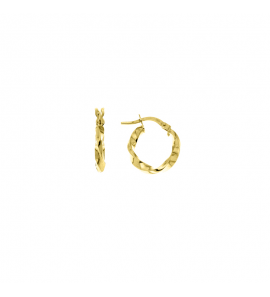 MY iMenso GOLD Creoli earrings "Girella" (14k gold) 2x14mm - 461