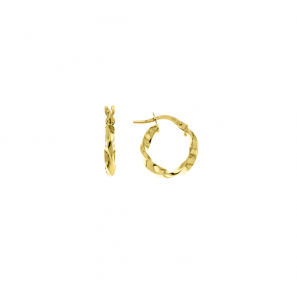 MY iMenso GOLD Creoli earrings "Girella" (14k gold) 2x14mm - 461