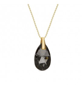 Spark Classic Drop Gilded Necklace Silver Night - 466