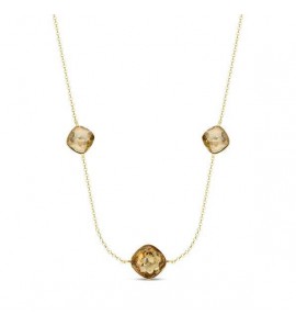 Spark FANTASY TRIPLE Necklace Gilded Light Colorado Topaz, Golden Shadow - 467