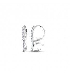 MY iMenso Creoli Carezza earhook Zirconi for M&L stones (925/rhod-plated) - 477