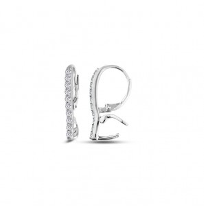 MY iMenso Creoli Carezza earhook Zirconi for M&L stones (925/rhod-plated) - 477