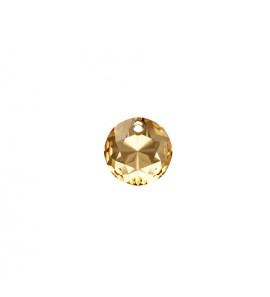 MY iMenso Creoli Carezza Tonda single stone "Brillante crystal" "Golden Shadow" 14mm - 483