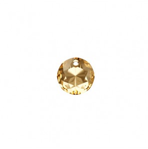 MY iMenso Creoli Carezza Tonda single stone "Brillante crystal" "Golden Shadow" 14mm - 483